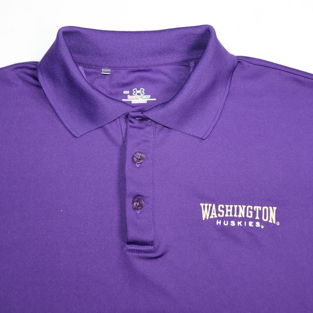 Under Armour Mens Washington Huskies Polo Shirt Purple Small SM 6.91